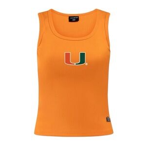 University of Miami MVP Tank Top Hype and Vice Size M Orange Green Embroidered